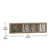 Load image into Gallery viewer, Wooden Wall Mount 6 Cup Distressed Wood Grain Printed COFFEE Mug Organizer
