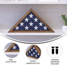 Load image into Gallery viewer, Weathered Wood Memorial Flag Display Case
