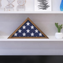 Load image into Gallery viewer, Weathered Wood Memorial Flag Display Case
