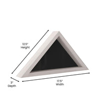 Load image into Gallery viewer, Whitewashed Memorial Flag Display Case - Solid Wood Military Flag Display Case
