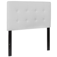 Load image into Gallery viewer, Tufted Upholstered Twin Size Headboard in White Vinyl
