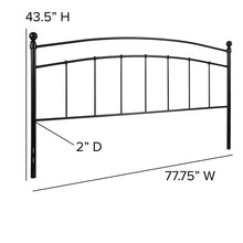 Load image into Gallery viewer, Woodstock Decorative Black Metal King Size Headboard

