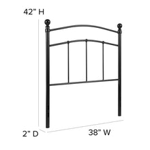 Load image into Gallery viewer, Woodstock Decorative Black Metal Twin Size Headboard
