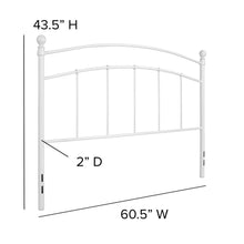 Load image into Gallery viewer, Woodstock Decorative White Metal Queen Size Headboard
