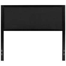 Load image into Gallery viewer, Metal Upholstered Full Size Headboard in Black Fabric
