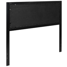 Load image into Gallery viewer, Metal Upholstered Full Size Headboard in Black Fabric
