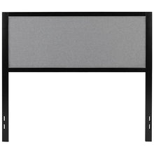 Load image into Gallery viewer, Metal Upholstered Full Size Headboard in Light Gray Fabric
