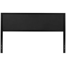 Load image into Gallery viewer, Metal Upholstered King Size Headboard in Black Fabric
