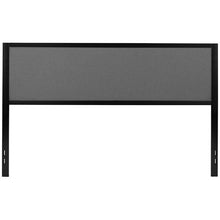 Load image into Gallery viewer, Metal Upholstered King Size Headboard in Dark Gray Fabric
