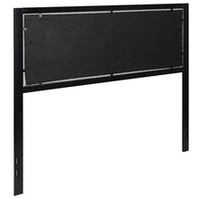 Load image into Gallery viewer, Metal Upholstered Queen Size Headboard in Light Gray Fabric
