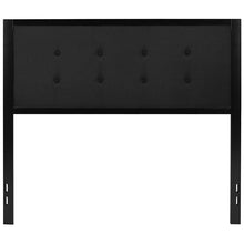 Load image into Gallery viewer, Metal Tufted Upholstered Full Size Headboard in Black Fabric
