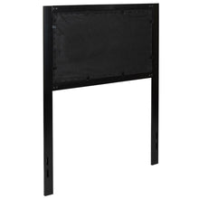 Load image into Gallery viewer, Metal Tufted Upholstered Twin Size Headboard in Black Fabric
