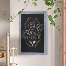Load image into Gallery viewer, 24" x 36" Blue Wall Mount Magnetic Chalkboard Sign
