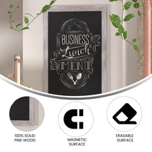 Load image into Gallery viewer, 24" x 36" Whitewashed Wall Mount Magnetic Chalkboard Sign
