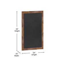 Load image into Gallery viewer, 24" x 36" Torched Wood Wall Mount Magnetic Chalkboard Sign
