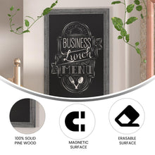 Load image into Gallery viewer, 24" x 36" Gray Wall Mount Magnetic Chalkboard Sign
