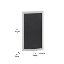 Load image into Gallery viewer, 24" x 36" White Wall Mount Magnetic Chalkboard Sign
