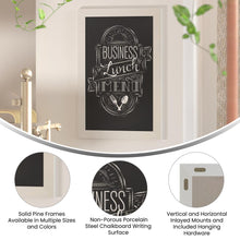 Load image into Gallery viewer, 20" x 30" White Wall Mount Magnetic Chalkboard Sign
