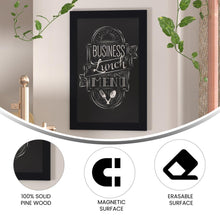 Load image into Gallery viewer, 20" x 30" Black Wall Mount Magnetic Chalkboard Sign

