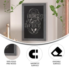 Load image into Gallery viewer, 20" x 30" Gray Wall Mount Magnetic Chalkboard Sign
