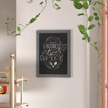 Load image into Gallery viewer, 18" x 24" Gray Wall Mount Magnetic Chalkboard Sign
