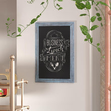 Load image into Gallery viewer, 20" x 30" Blue Wall Mount Magnetic Chalkboard Sign
