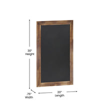 Load image into Gallery viewer, 20" x 30" Torched Wood Wall Mount Magnetic Chalkboard Sign
