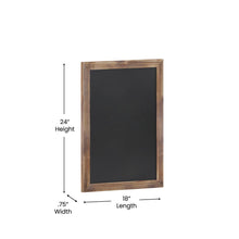 Load image into Gallery viewer, 18" x 24" Torched Wood Wall Mount Magnetic Chalkboard Sign
