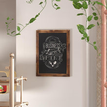 Load image into Gallery viewer, 18" x 24" Torched Wood Wall Mount Magnetic Chalkboard Sign
