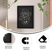 Load image into Gallery viewer, 18" x 24" Black Wall Mount Magnetic Chalkboard Sign
