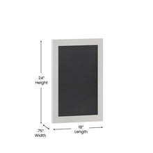Load image into Gallery viewer, 18" x 24" White Wall Mount Magnetic Chalkboard Sign
