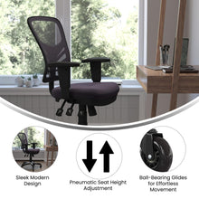 Load image into Gallery viewer, Mid-Back Dark Gray Mesh Multifunction Executive Swivel Office Chair
