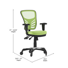 Load image into Gallery viewer, Mid-Back Green Mesh Multifunction Executive Swivel Office Chair

