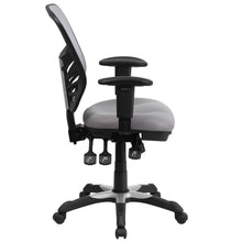 Load image into Gallery viewer, Mid-Back Gray Mesh Multifunction Executive Swivel Office Chair
