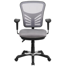 Load image into Gallery viewer, Mid-Back Gray Mesh Multifunction Executive Swivel Office Chair
