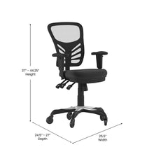 Load image into Gallery viewer, Mid-Back Black Mesh Multifunction Executive Swivel Office Chair
