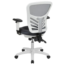 Load image into Gallery viewer, Mid-Back Dark Gray Mesh Swivel Office Chair and White Frame
