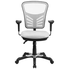 Load image into Gallery viewer, Mid-Back White Mesh Multifunction Executive Swivel Office Chair
