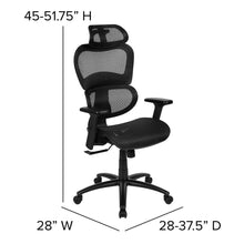 Load image into Gallery viewer, Mesh Office Chair with 2-to-1 Synchro-Tilt,  Adjustable Pivot Arms in Black
