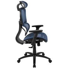 Load image into Gallery viewer, Mesh Office Chair with 2-to-1 Synchro-Tilt,  Adjustable Pivot Arms in Blue
