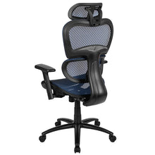 Load image into Gallery viewer, Mesh Office Chair with 2-to-1 Synchro-Tilt,  Adjustable Pivot Arms in Blue
