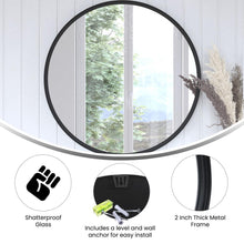 Load image into Gallery viewer, Modern 30 Inch Round Wall Mount Accent Mirror
