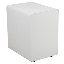Load image into Gallery viewer, 3-Drawer Mobile Locking Filing Cabinet, White with Charcoal Faceplate

