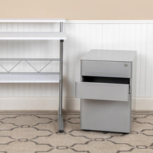 Load image into Gallery viewer, 3-Drawer Mobile Locking Filing Cabinet with Anti-Tilt Mechanism, Gray
