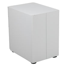 Load image into Gallery viewer, 3-Drawer Mobile Locking Filing Cabinet with Anti-Tilt Mechanism, White
