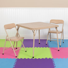 Load image into Gallery viewer, Tan 3 Piece Folding Table and Chair Set
