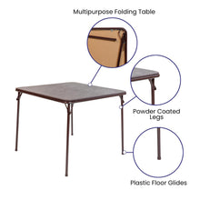 Load image into Gallery viewer, Brown Folding Card Table - with Collapsible Legs
