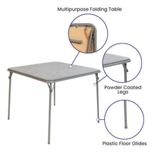 Load image into Gallery viewer, Gray Folding Card Table - with Collapsible Legs
