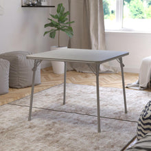 Load image into Gallery viewer, Gray Folding Card Table - with Collapsible Legs
