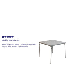 Load image into Gallery viewer, Gray Folding Card Table - with Collapsible Legs
